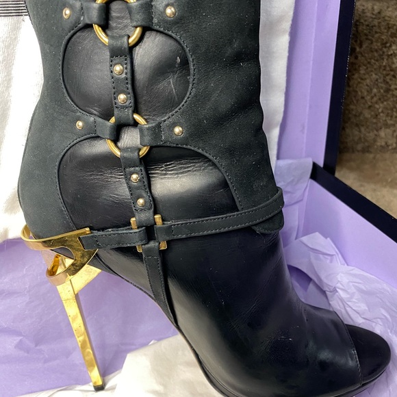 Herve Leger Peep Toe Gladiator Stiletto Boots - Picture 7 of 14